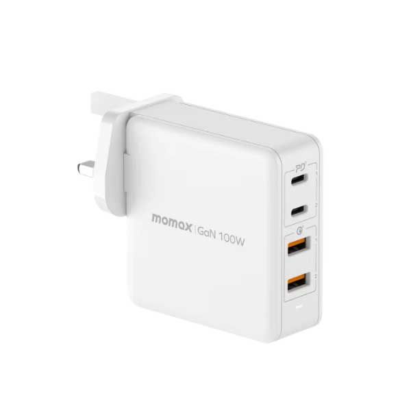 Momax Oneplug 4-port Gan Charger 100w 2c & 2a White | UM23AUKW