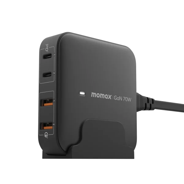 Momax One Plug 70W 4-Port Desktop Charger (UK) Black