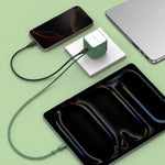 Momax 1-Charge+ GaN 35W charger with Retractable USB-C Cable | Green