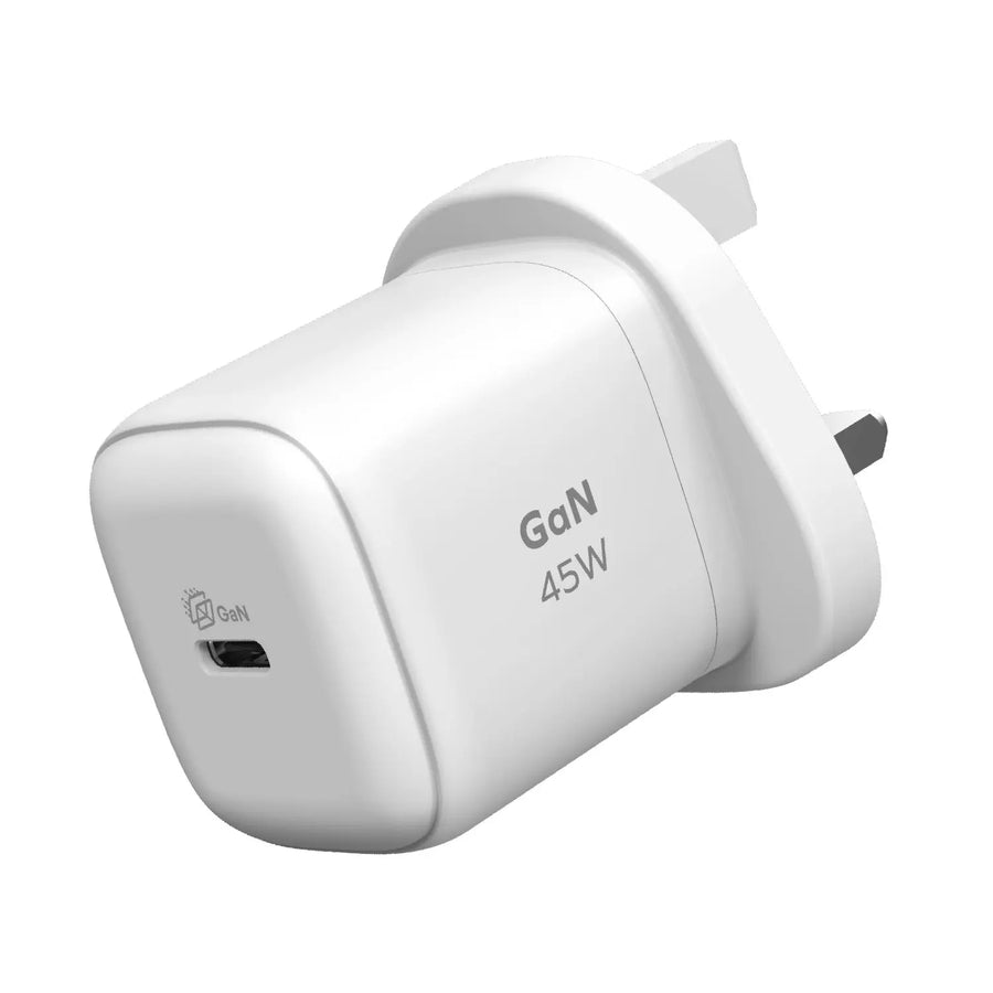 شاحن Momax 1 بقدرة 45 واط بمنفذ USB-C واحد بتقنية GaN | أبيض
