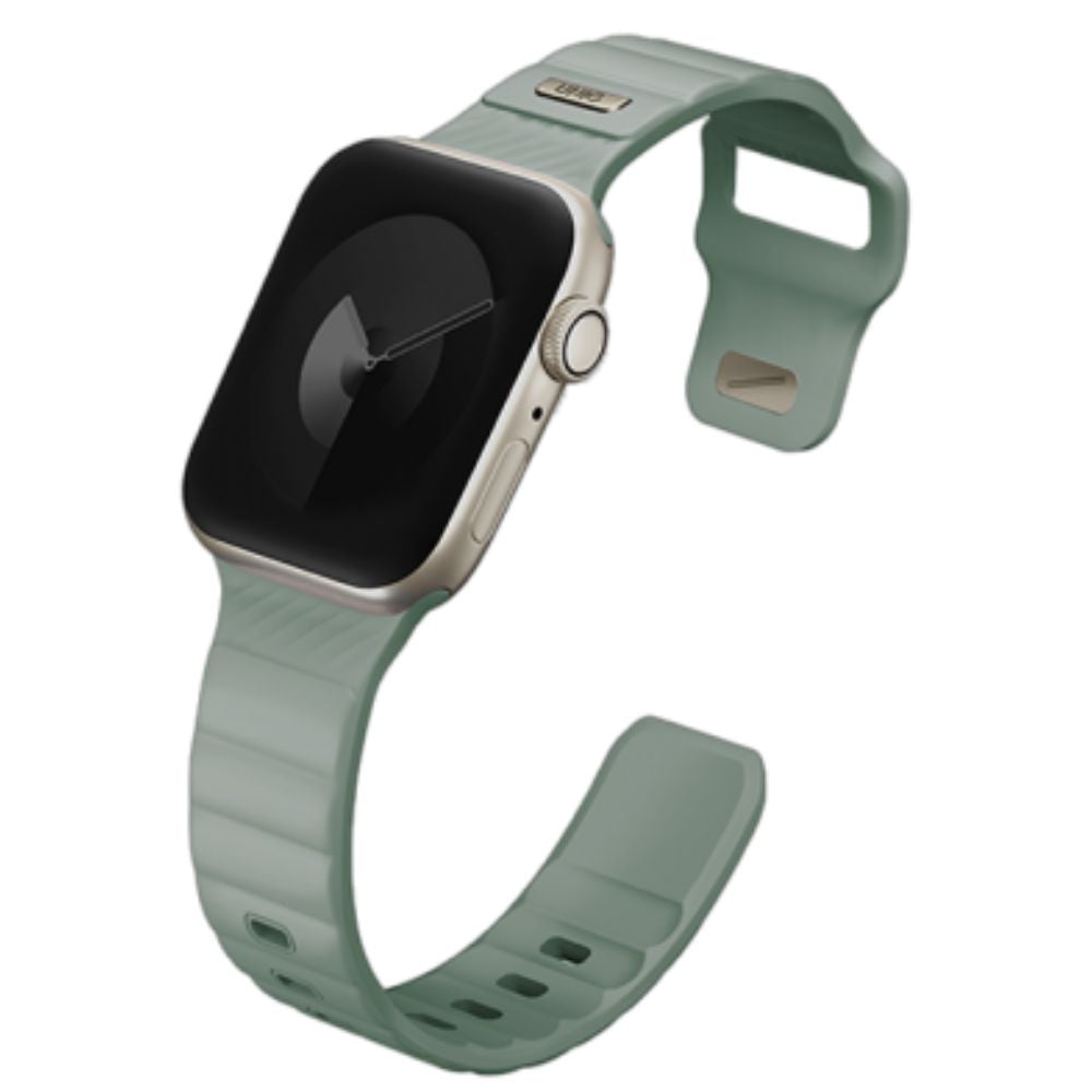 Uniq Stride Fkm Rubber Apple Watch Strap 41/40/38mm - Iceplant Green