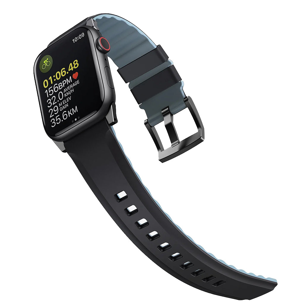 Uniq Apple Watch 41/30/38MM Linus Airosoft Silicone Strap | Midnight Black