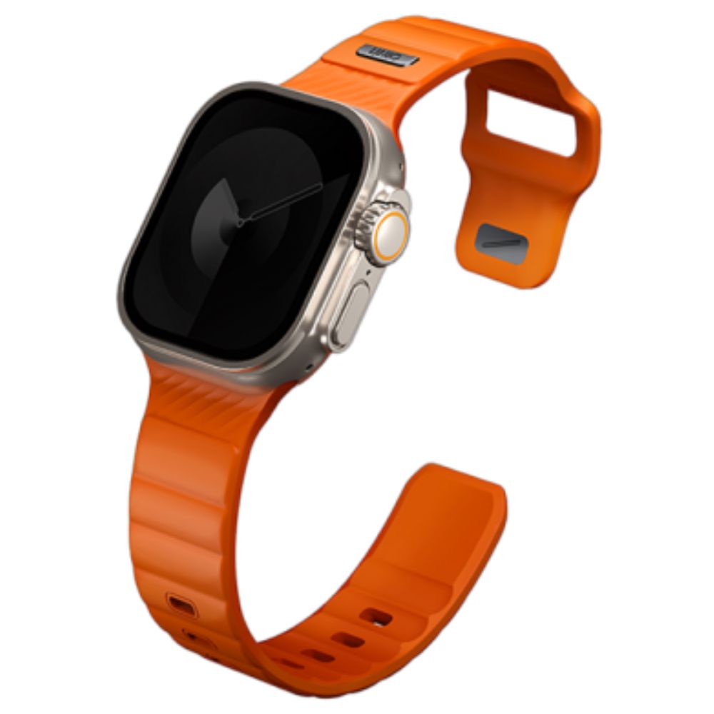 Uniq Stride Fkm Rubber Apple Watch Strap 49/45/44/42mm - Volt Orange