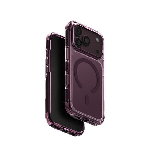 Uniq Hybrid MagClick Charging Combat Case for iPhone 18 Pro | Burgundy