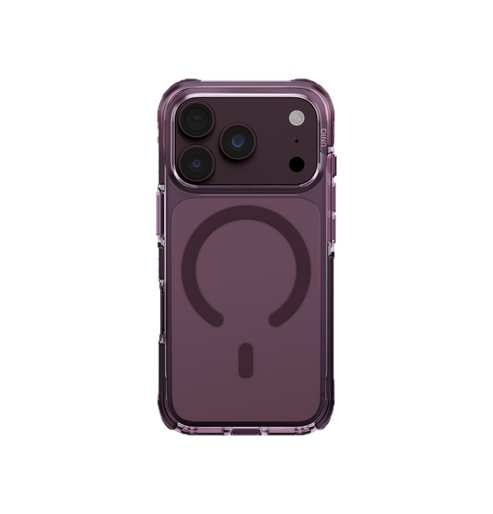 Uniq Hybrid MagClick Charging Combat Case for iPhone 18 Pro | Burgundy