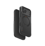 UNIQ KEVA MŌV Aramid Protection MagSafe Case with 360° Kickstand for iPhone 18 Pro Max | Carbon Black