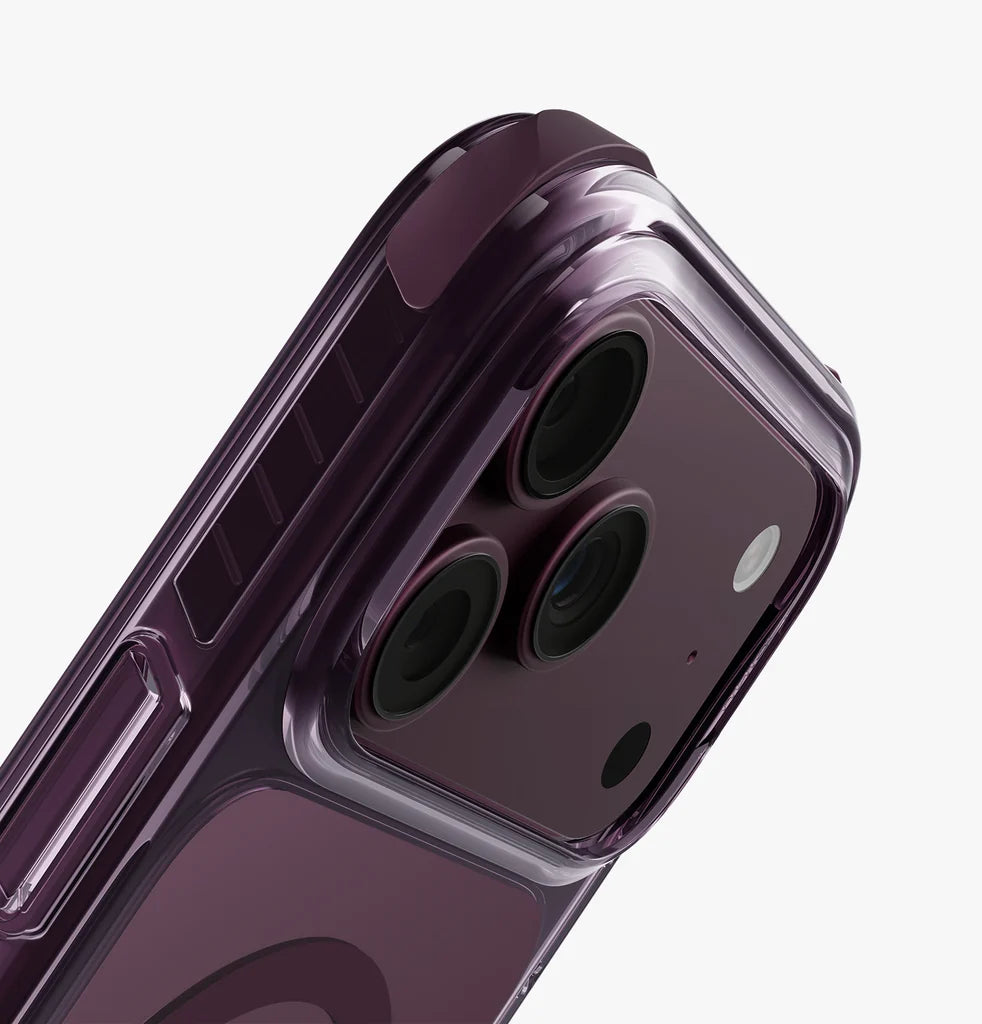 UNIQ COMBAT Rugged Protective Case with Triple-Layer Impact Protection for iPhone 18 Pro Max | Deep Burgundy