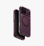 UNIQ SWIXVIX Hybrid MagSafe Case with 360° Kickstand for iPhone 18 Pro Max | Deep Burgundy