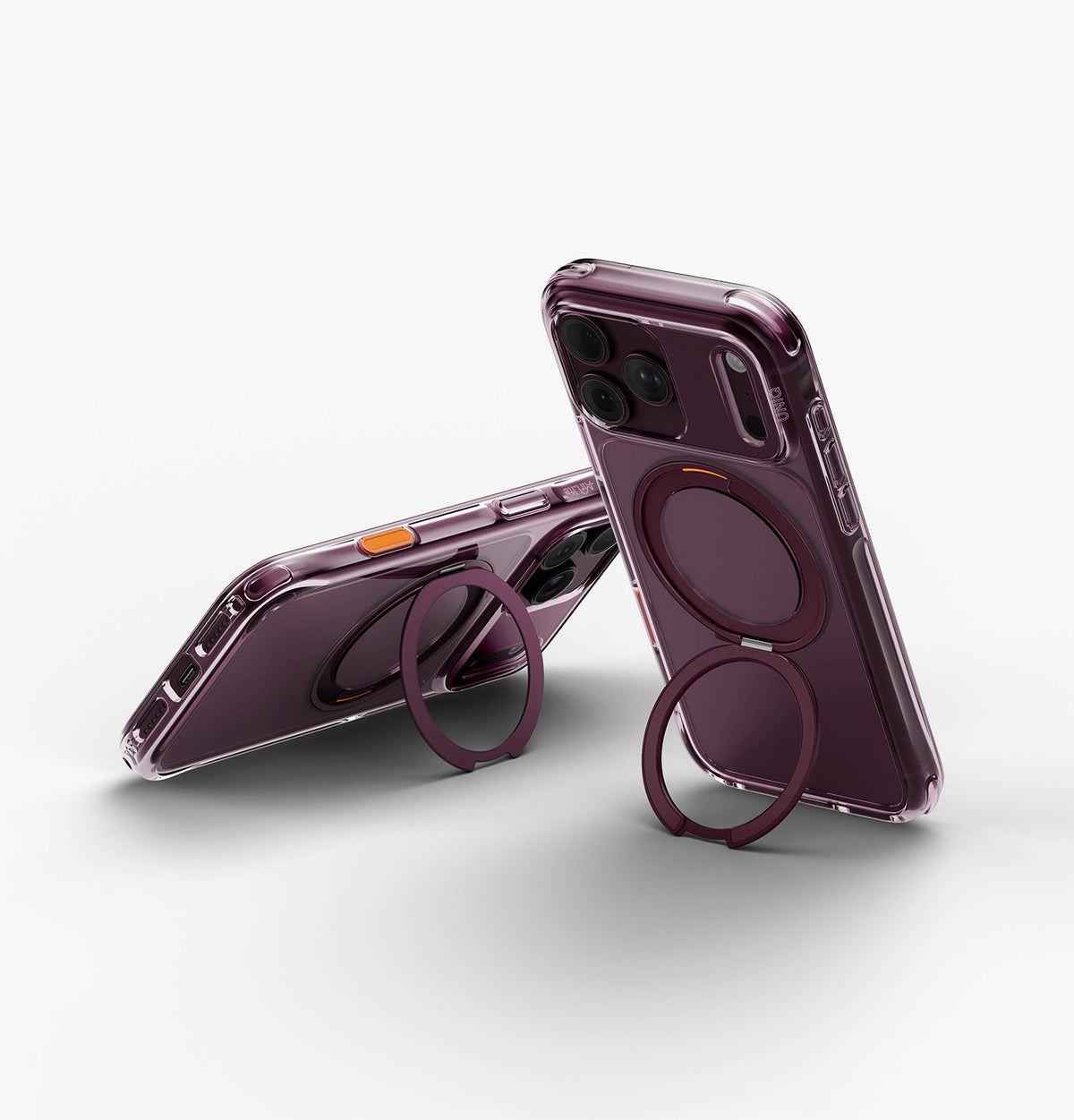UNIQ SWIXVIX Hybrid MagSafe Case with 360° Kickstand for iPhone 18 Pro Max | Deep Burgundy