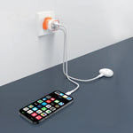 LZEL VoltCharge NanoCore – 30W GaN Transparent Wall Charger | Sky White / Dark Orange