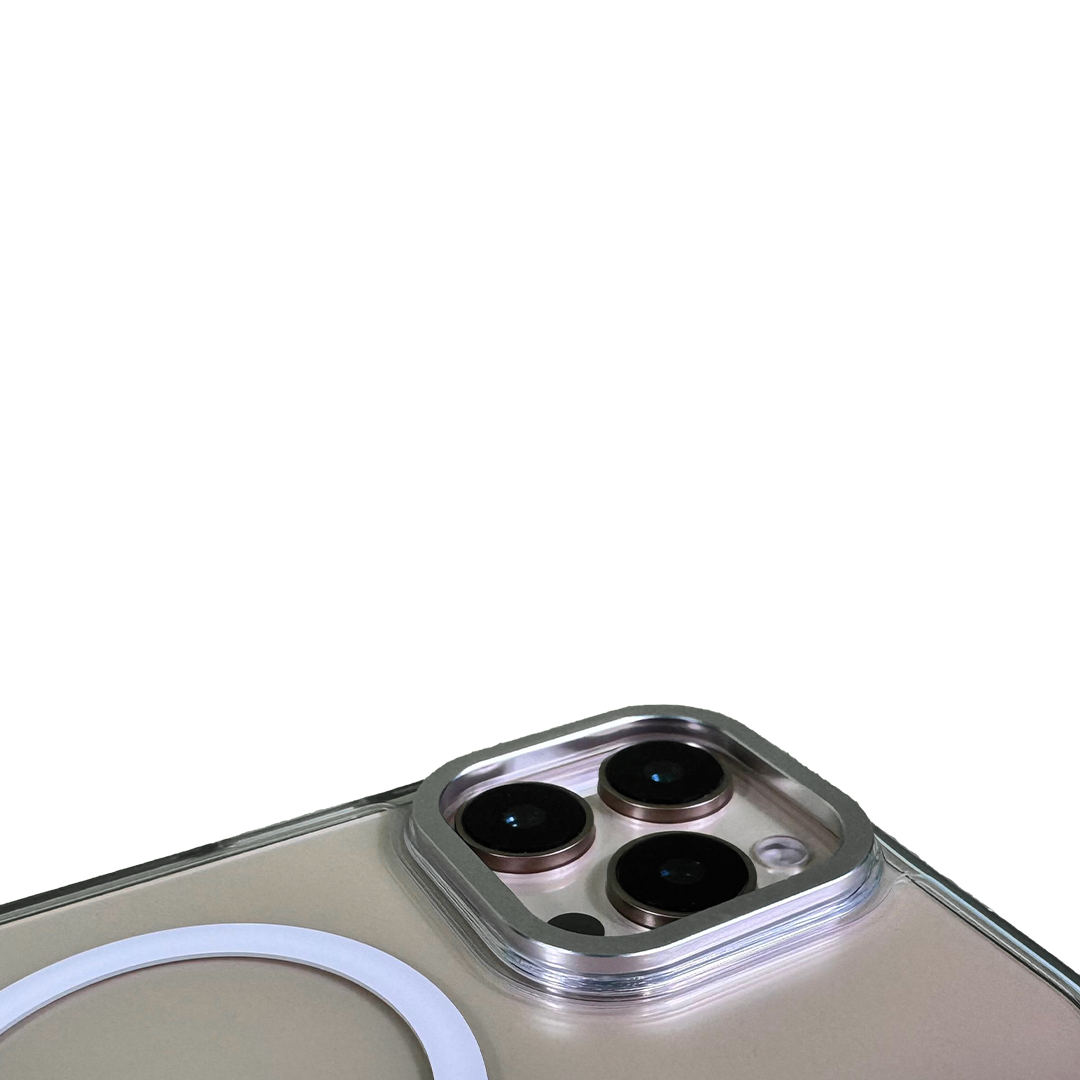 كڤر حماية بتصميم دائري من ليزل لهاتف iPhone 16 Pro Max شفاف