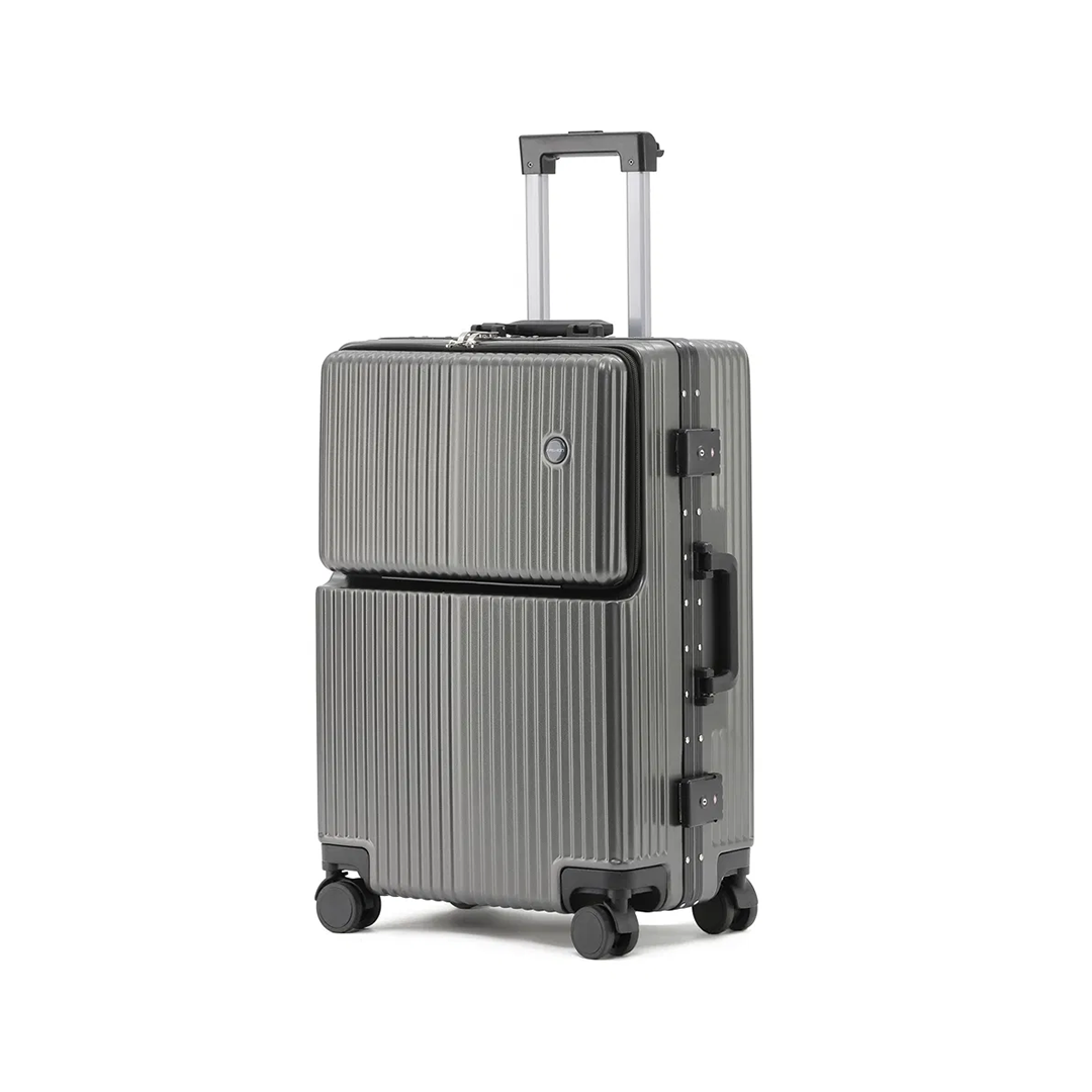 90 Percent 4 Wheels Abs Aluminum Frame 20 Inch Suitcase | Dark Gray