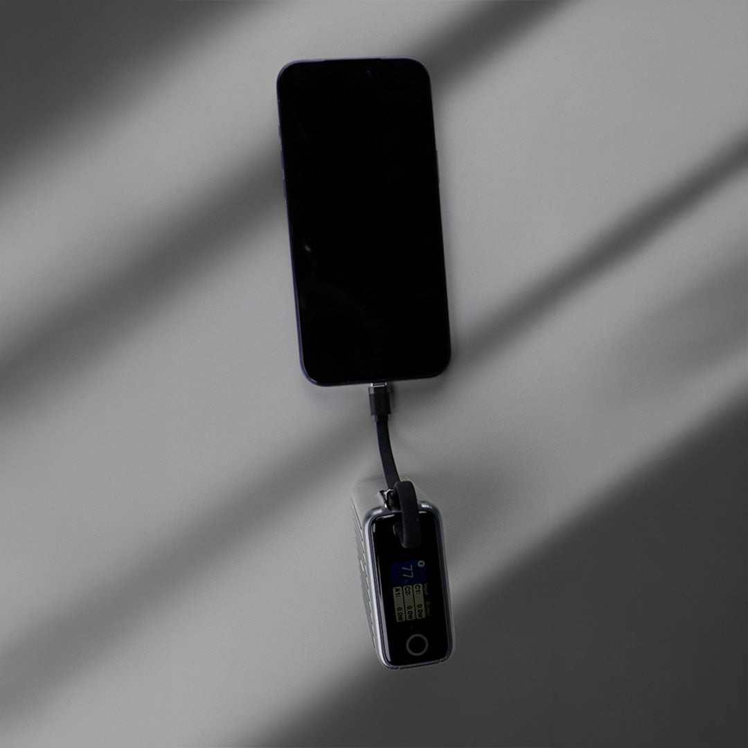 باور بانك Lzel Neurode Sync بسعة 20000 مللي أمبير | PD3.0 و QC3.0 | شحن بقدرة 65 واط | كابل USB-C مدمج مع شحن PD