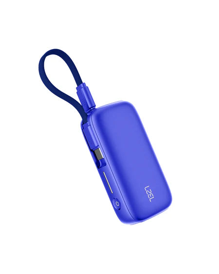 LZEL PrimeBrio Neo 5K Mini Power Bank 22.5W – 5000mAh, Detachable Type-C Cable