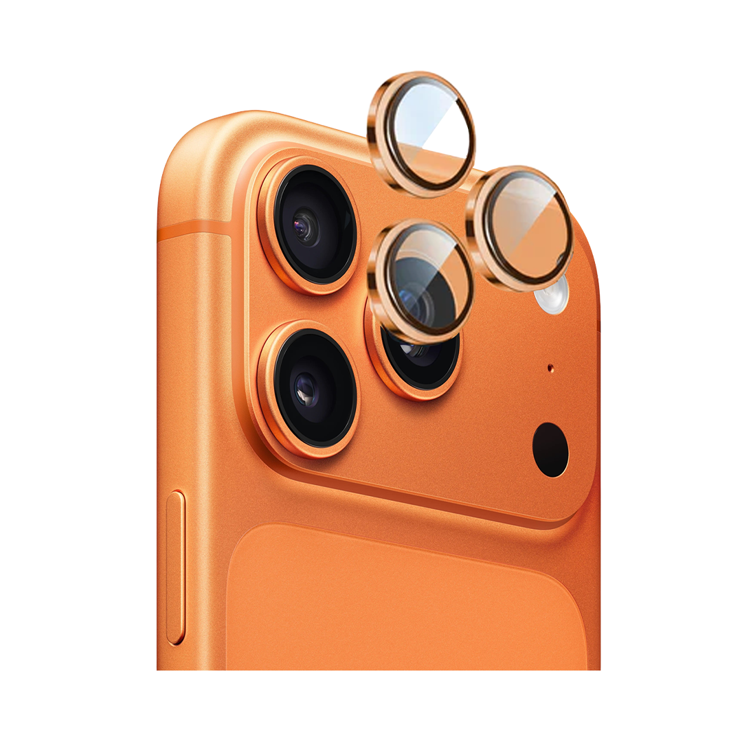 حماية كاميرا من LZEL OptiShield لهواتف iPhone 17 Pro / 17 Pro Max | برتقالي دافئ