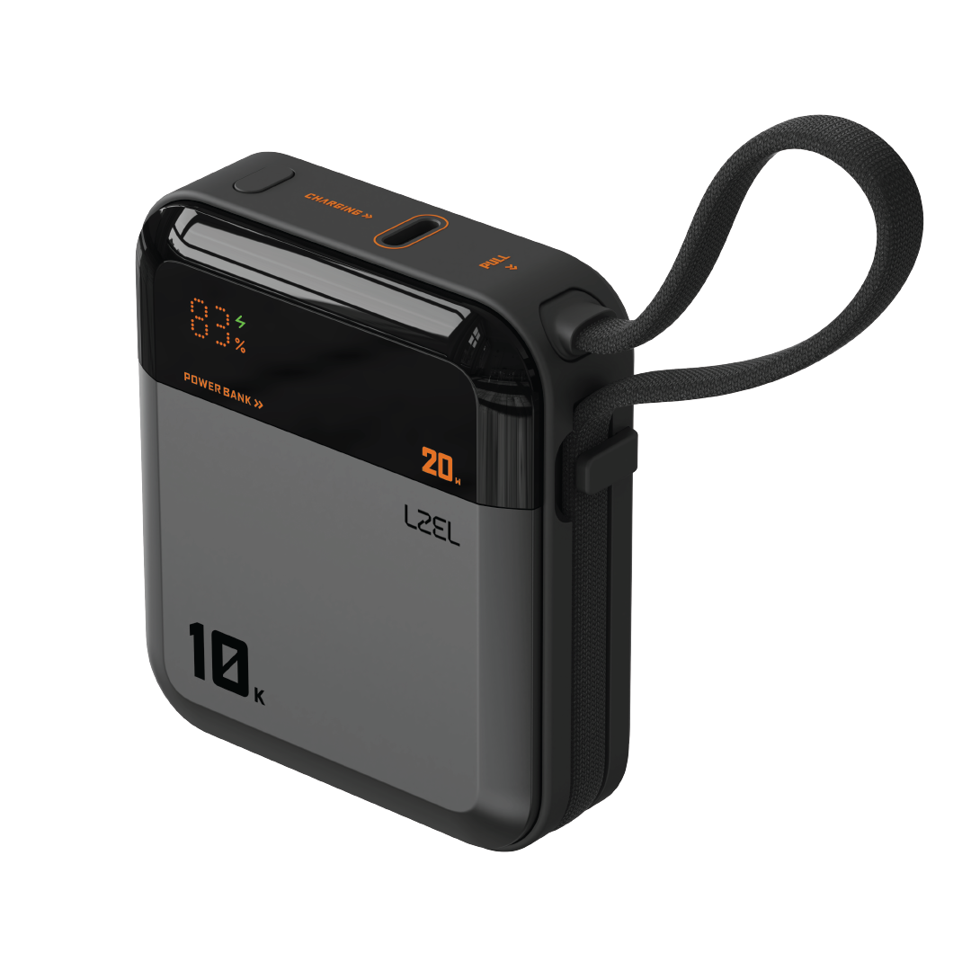 LZEL ZenoFlex Charge+ Mini 10000mAh PD Power Bank | Gray