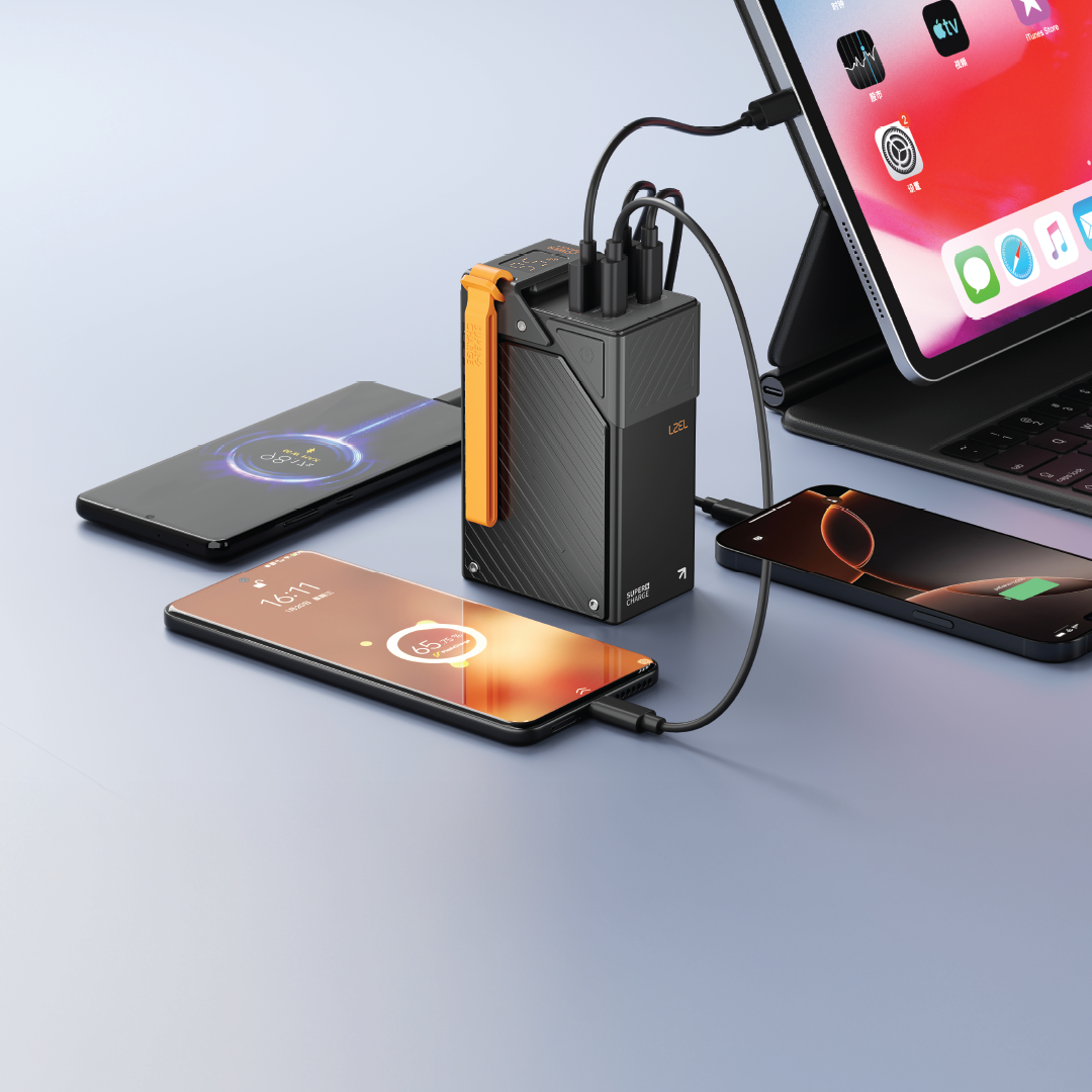 باور بنك LZEL ZenoFlex UltraCore 30 سعة 30000mAh بتقنية الشحن السريع PD | أسود