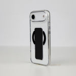 Asli Global MagTrox Gravitas Transparent MagSafe Case with Leather Grip for iPhone Air| Black