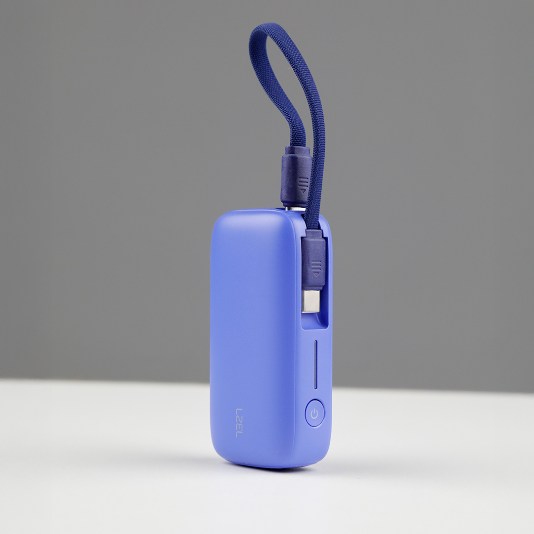 LZEL PrimeBrio Neo 5K Mini Power Bank 22.5W – 5000mAh, Detachable Type-C Cable