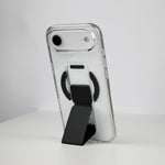 Asli Global MagTrox Gravitas Transparent MagSafe Case with Leather Grip for iPhone Air| Black