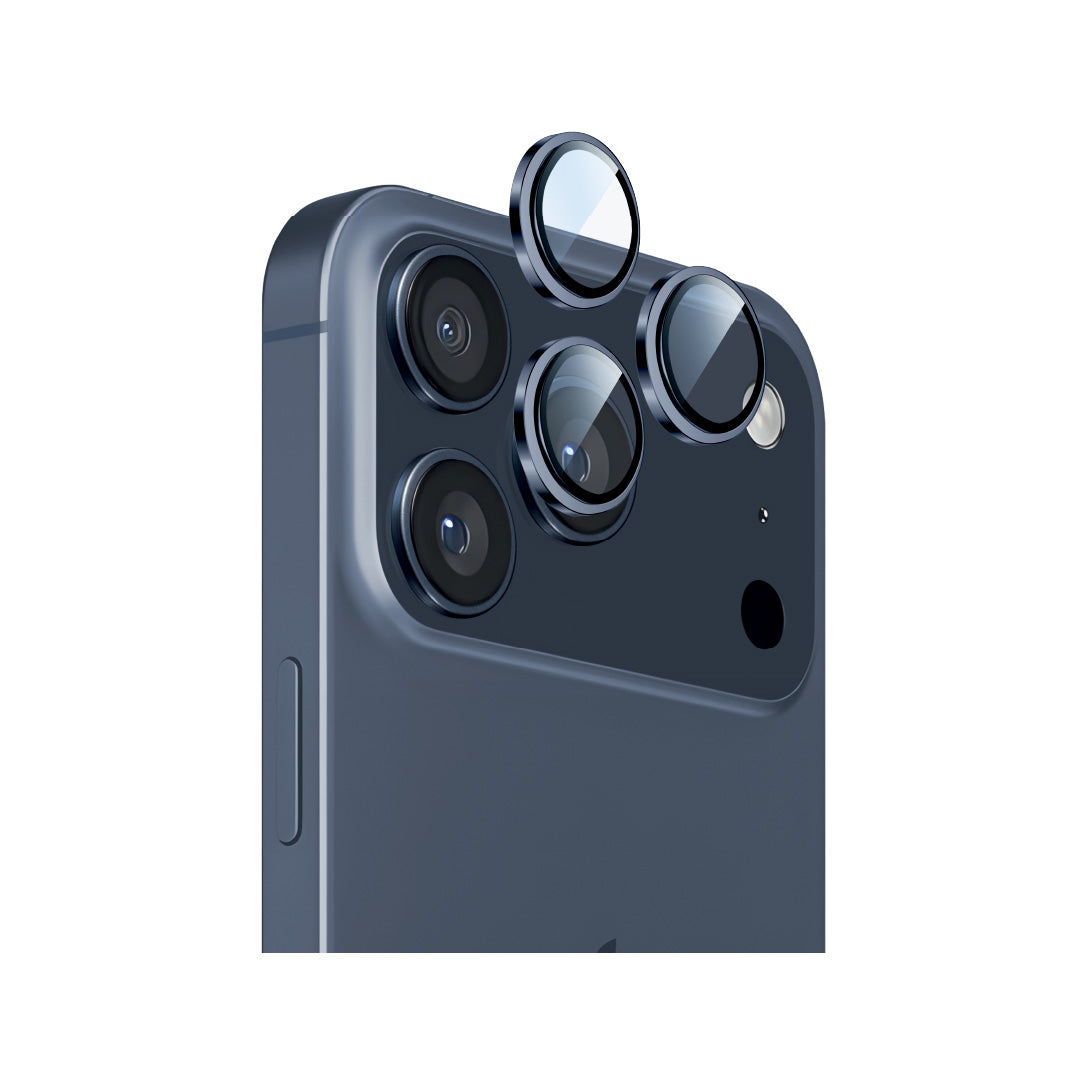 LZEL OptiShield Series HD Corning Camera Glass for iPhone 17 Pro/17 Pro Max | Indigo Blue