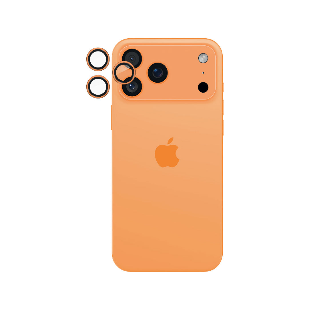 LZEL OptiShield Series HD Corning Camera Glass for iPhone 17 Pro/17 Pro Max | Papaya Orange