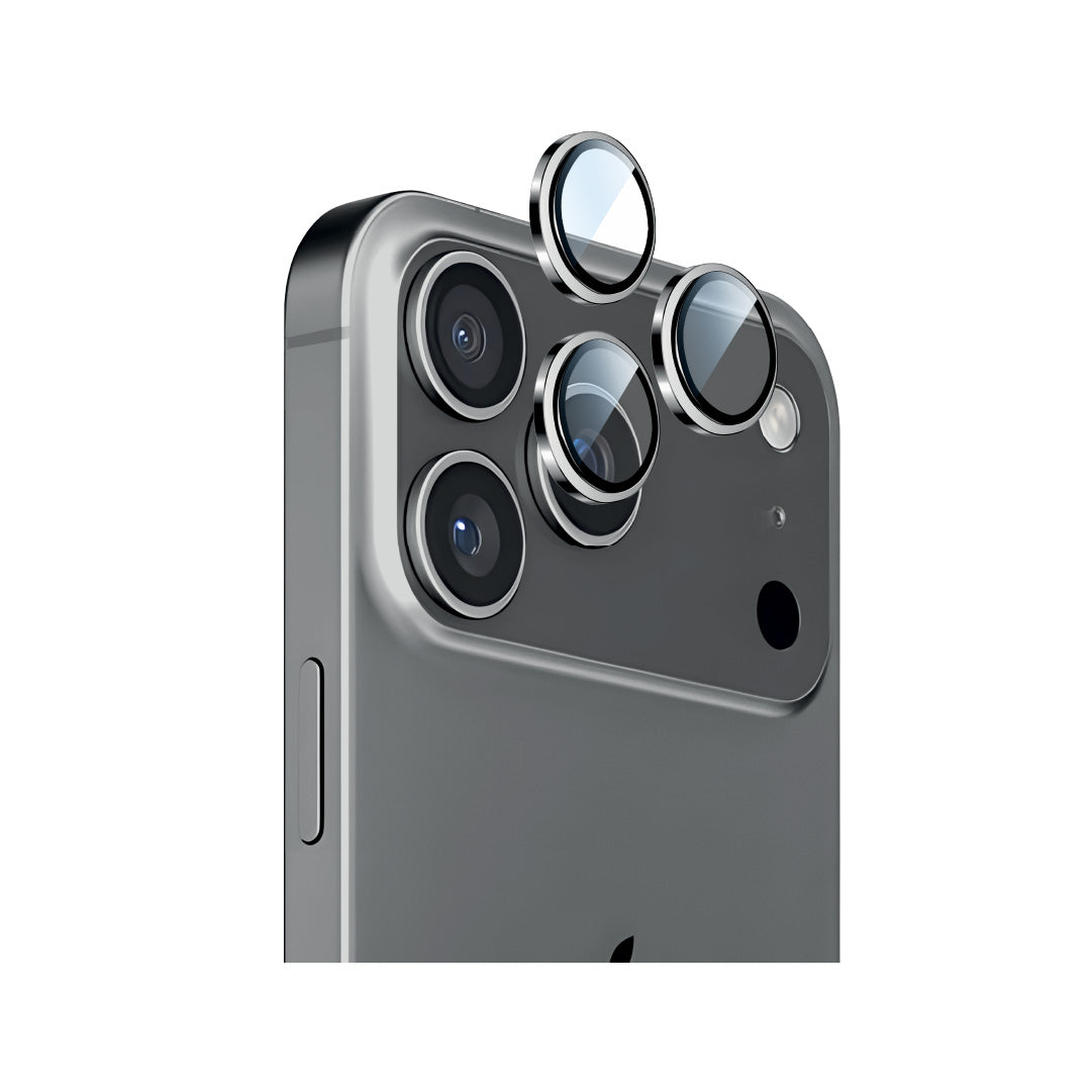 LZEL OptiShield Series HD Corning Camera Glass for iPhone 17 Pro/17 Pro Max | Titanium Black