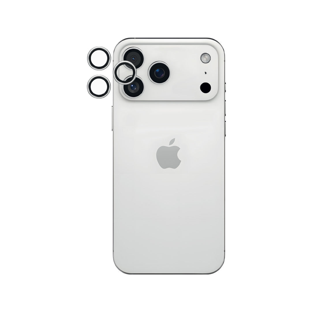 LZEL OptiShield Series HD Corning Camera Glass for iPhone 17 Pro/17 Pro Max | White