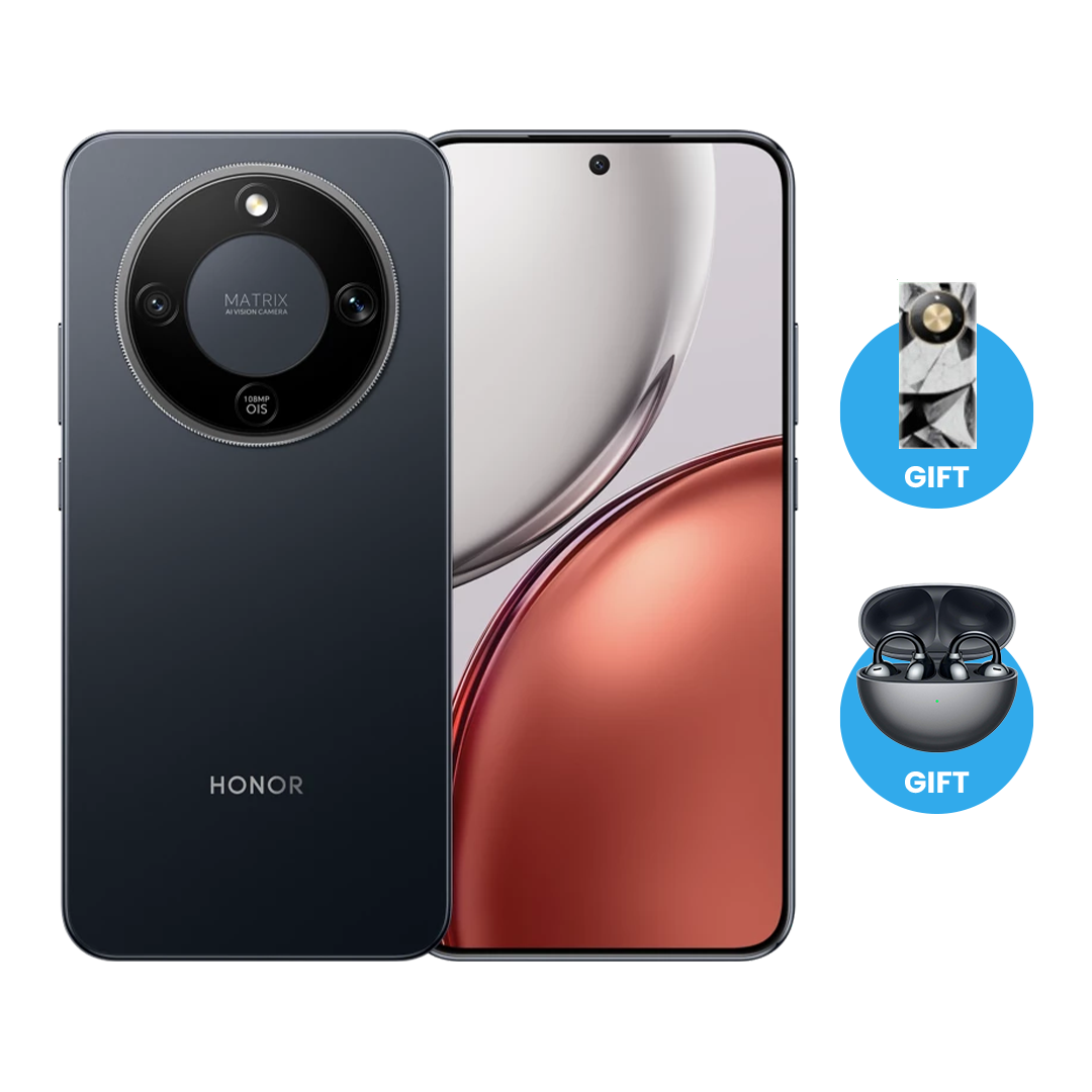 هاتف Honor X9D - مساحة 256GB - رام 12GB مع الهدايا المجانية (سماعة Honor FreeClip + كفر حماية + خدمة VIP)  | أسود