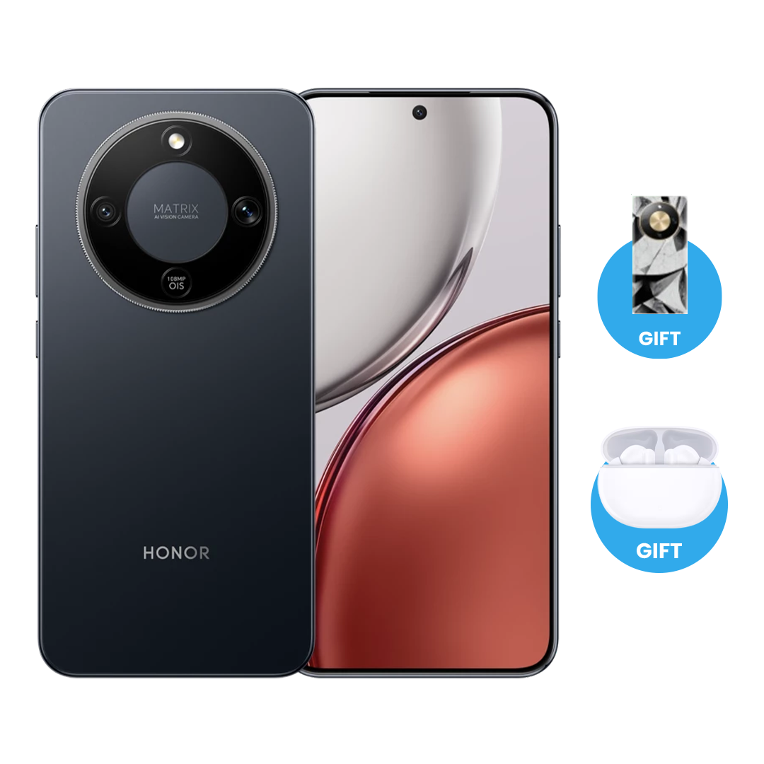 هاتف Honor X9D - مساحة 256GB - رام 12GB مع الهدايا المجانية (سماعة Honor Earbuds X7I + كفر حماية + خدمة VIP)  | أسود