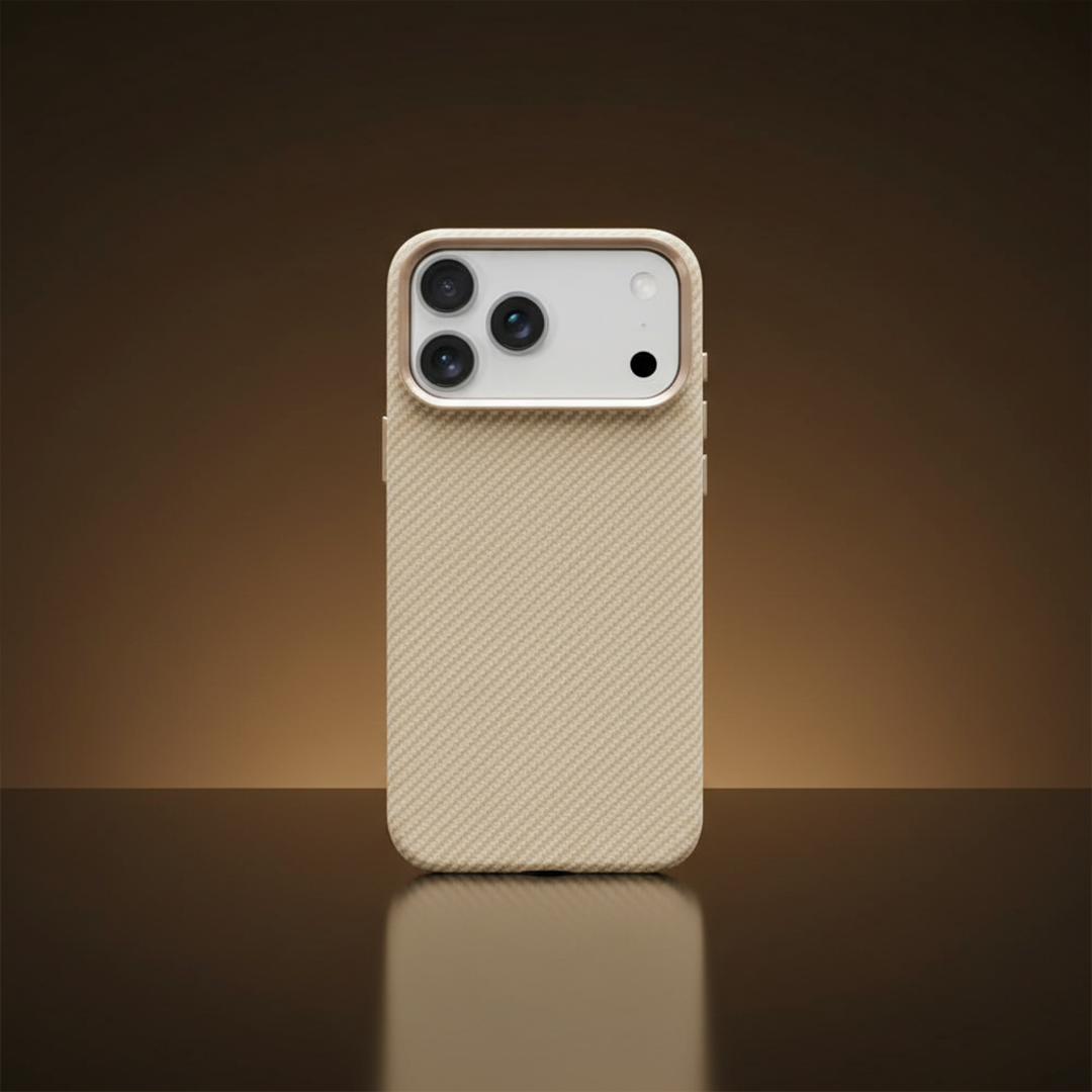 LZEL Magcarbon 3Dgrip Case For Iphone 17 Pro Max | Beige