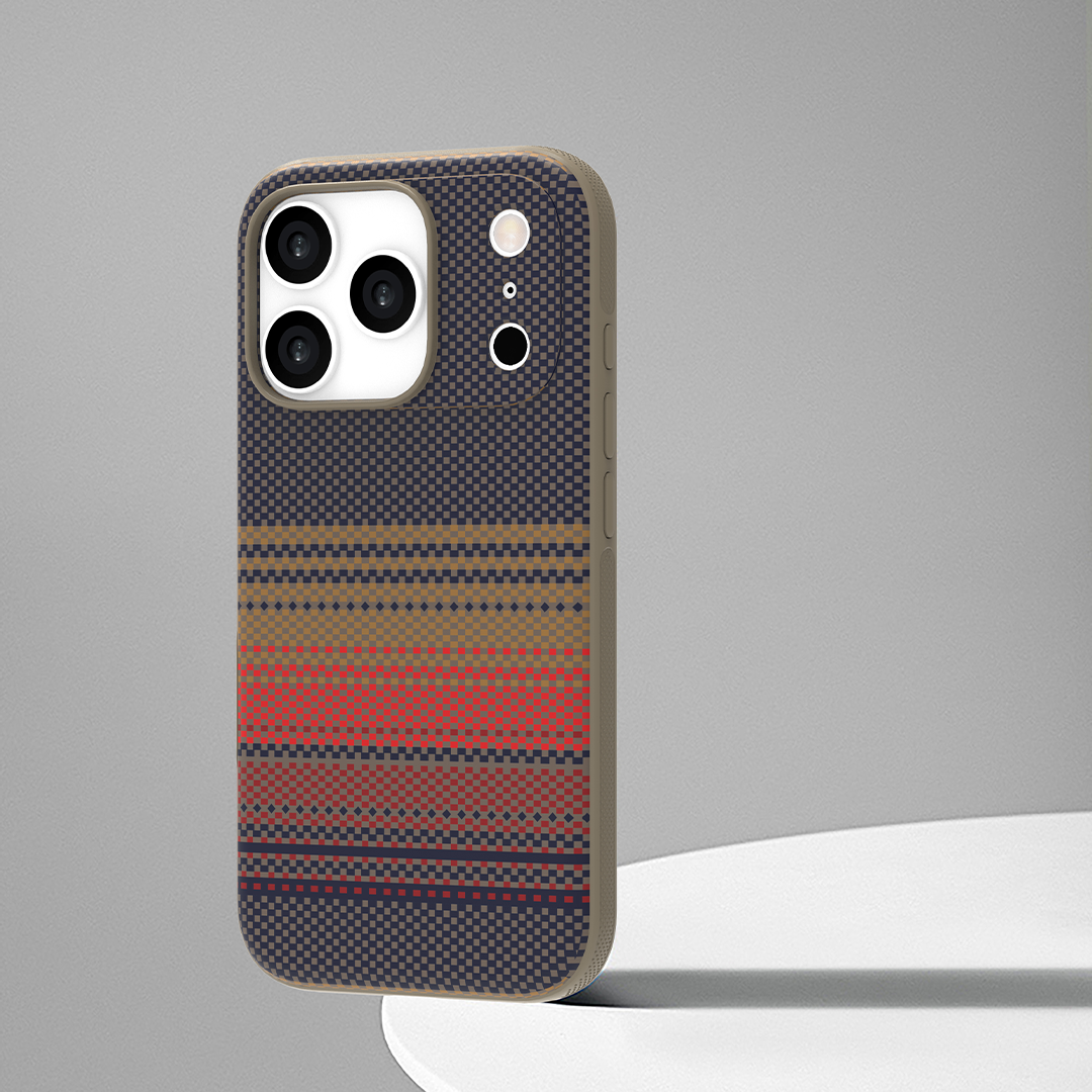 LZEL MagCarbon Splice Case for iPhone 17 Pro Max | Mix Brown