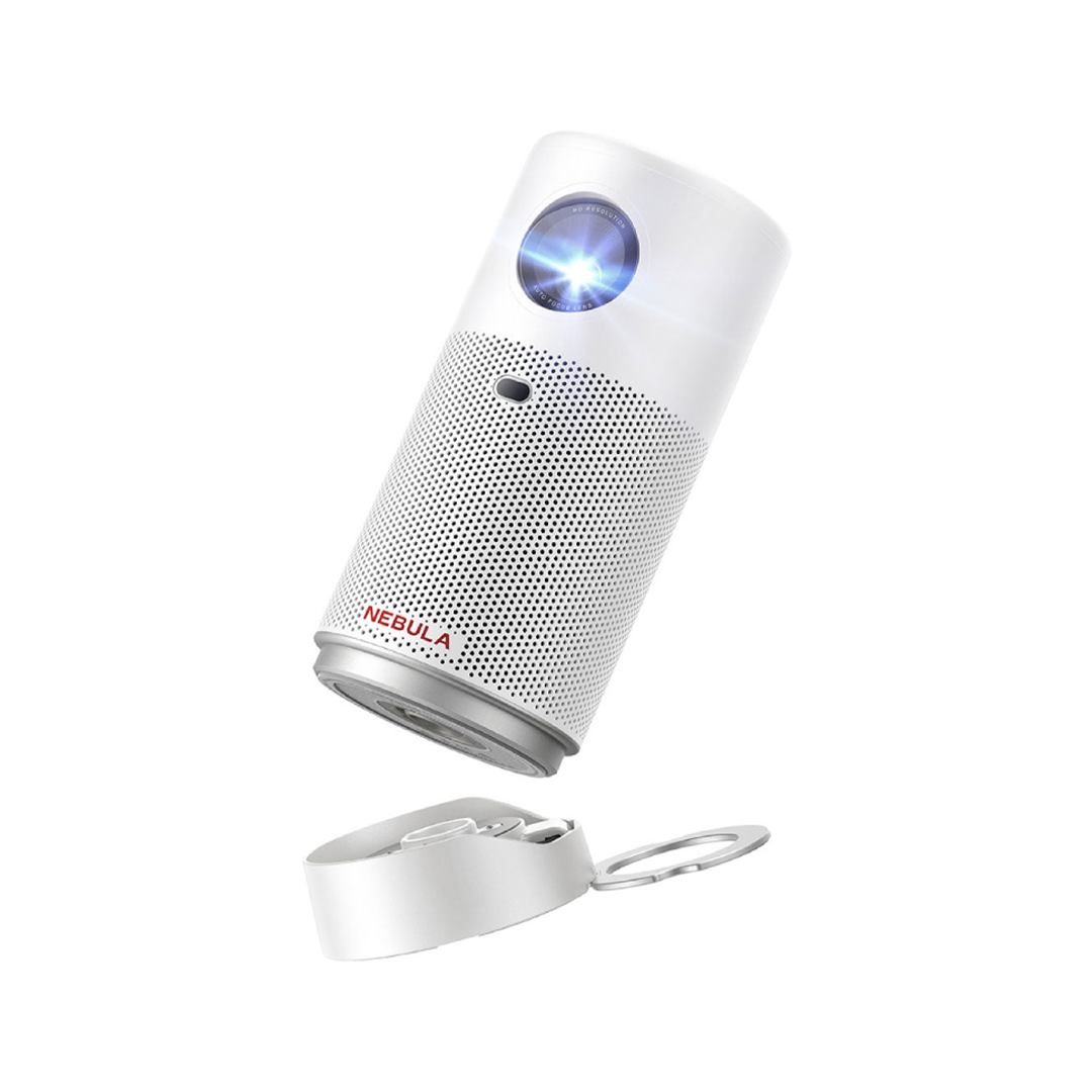 Nebula Capsule Air Smart Projector with Built-in Google TV 720p HD & 2-Hour Playtime | White