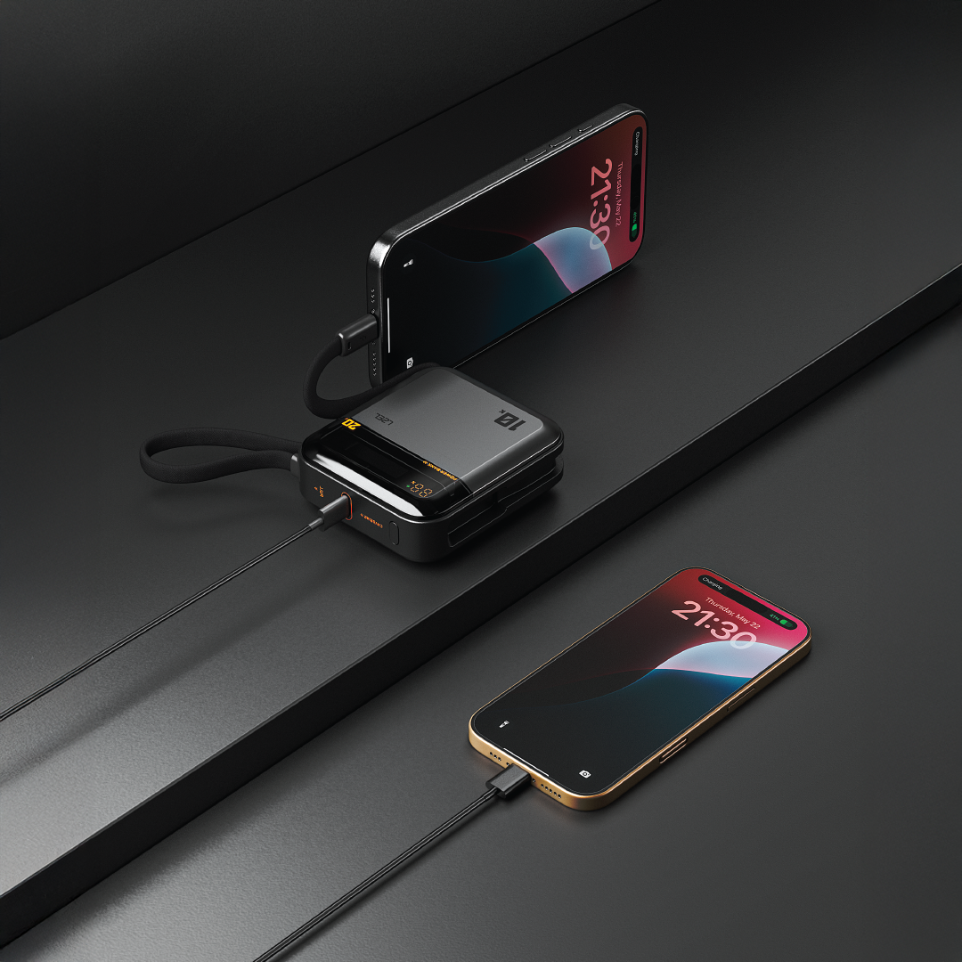 باور بنك LZEL ZenoFlex Charge+ Mini سعة 10000mAh بتقنية الشحن السريع PD | رمادي