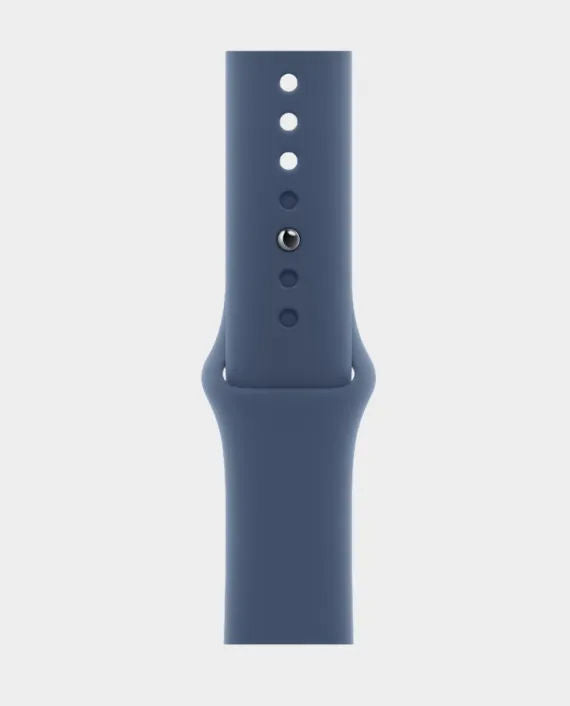 ساعة Apple SE - GPS + Cellular - مقاس 40 ملم - بهيكل من الألومنيوم الفضي مع سوار رياضي بلون Denim مقاس S/M