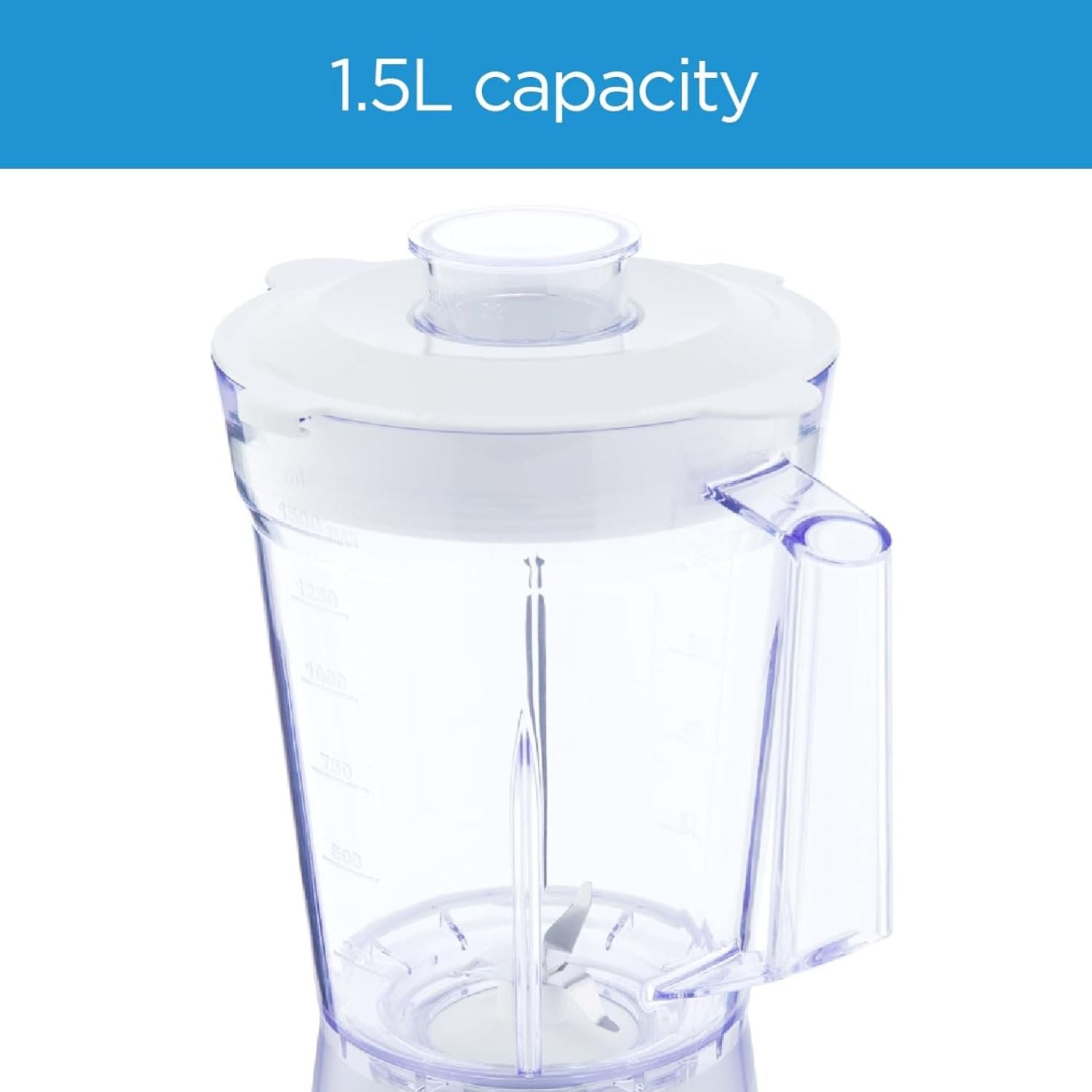 Midea 1.5 Liters Blender, , 2 Speeds + Pulse, 400W | White