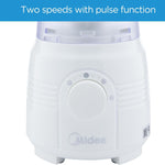 Midea 1.5 Liters Blender, , 2 Speeds + Pulse, 400W | White
