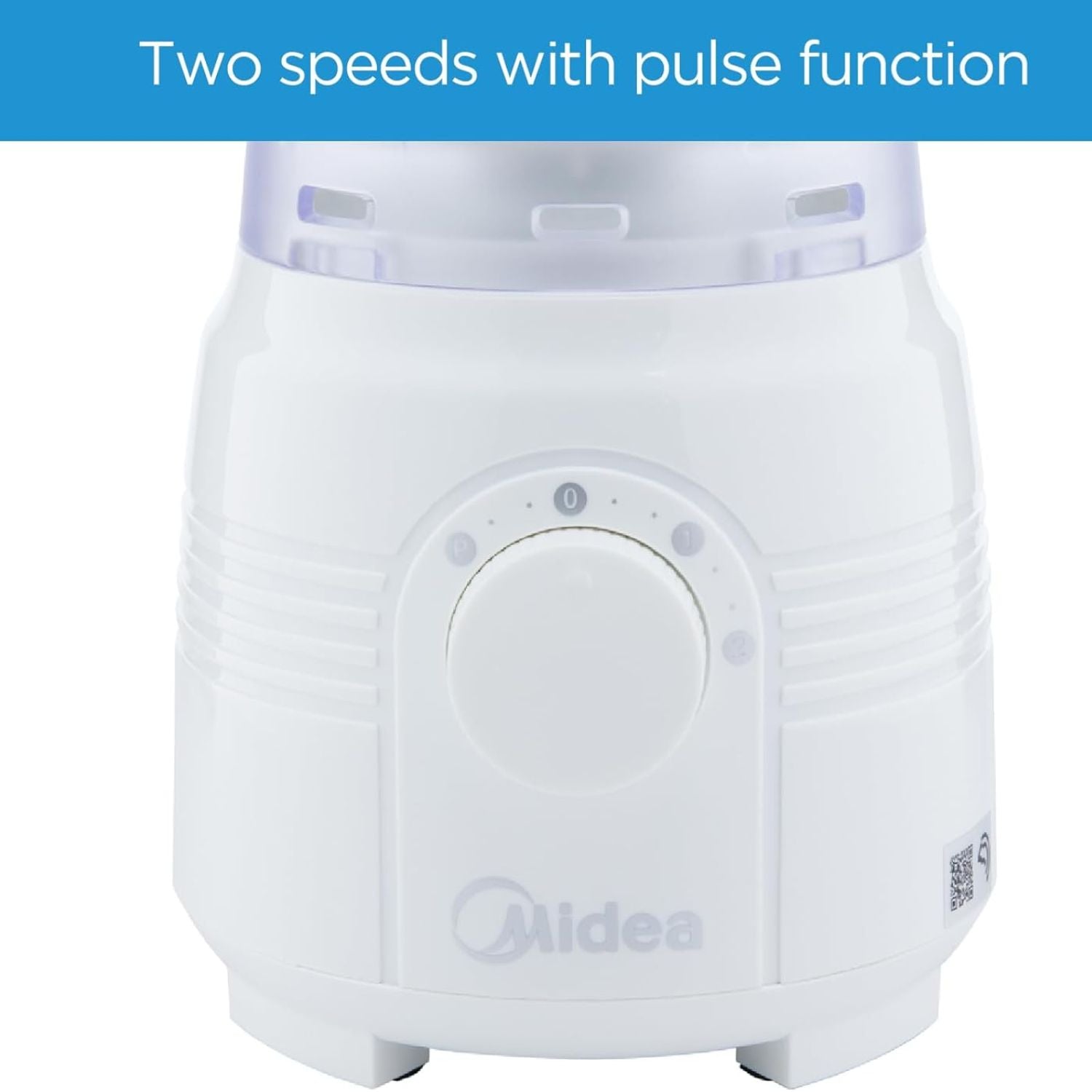 Midea 1.5 Liters Blender, , 2 Speeds + Pulse, 400W | White