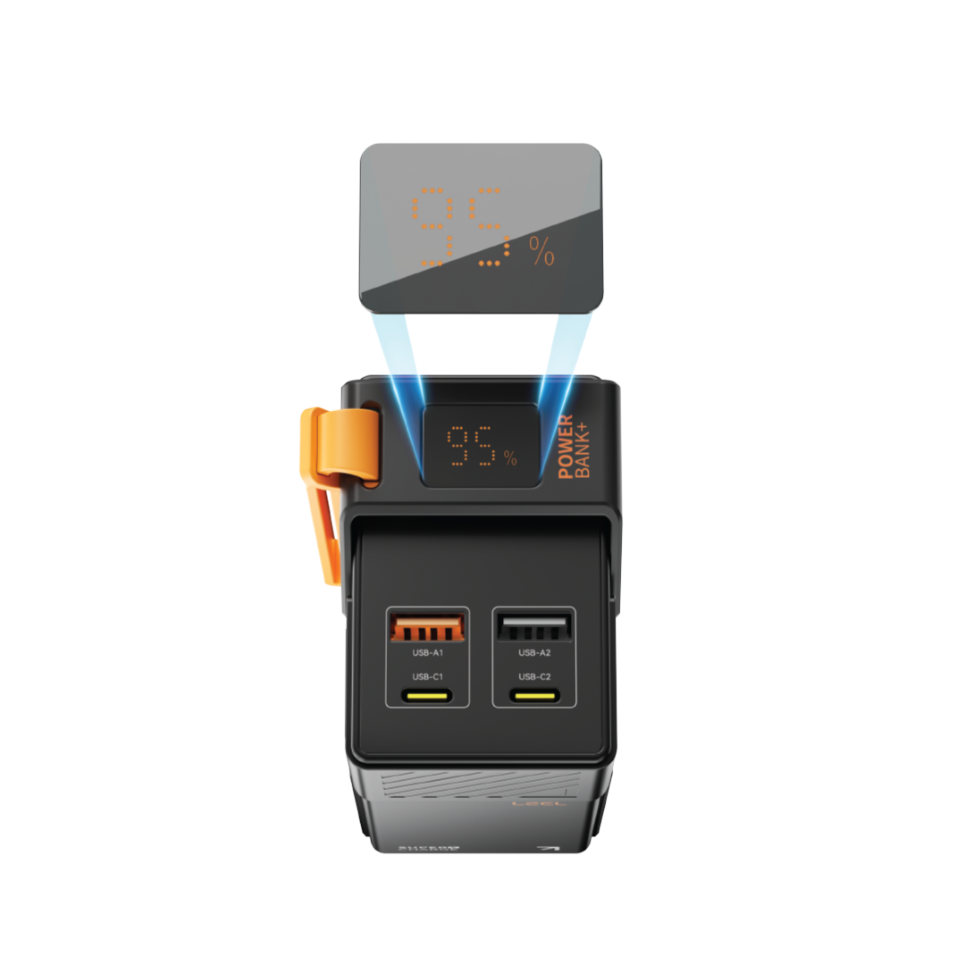 باور بنك LZEL ZenoFlex UltraCore 30 سعة 30000mAh بتقنية الشحن السريع PD | أسود