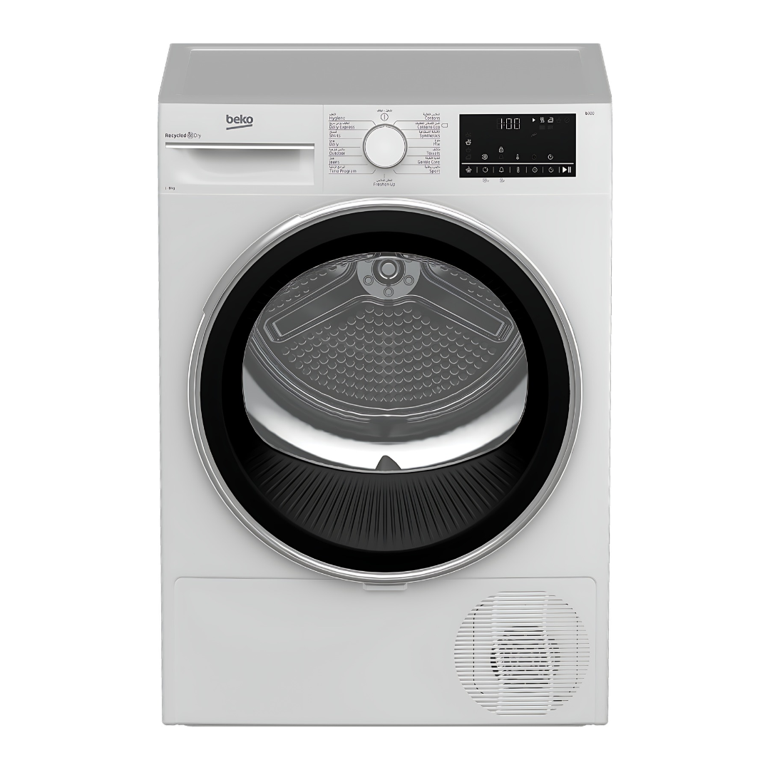 نشافة ملابس Beko تحميل أمامي بسعة 9 كجم | أبيض