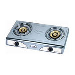 Geepas Stainless Steel 2 Burner Gas Stove with Auto Ignition