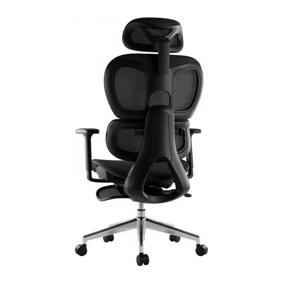 Executive Ergonomic Office Chair with Footrest & 3D Armrests | Black