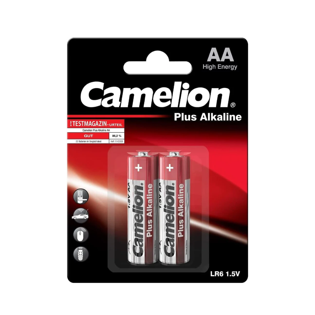 بطاريات Camelion AA 1.5 فولت عبوة 2 متعددة الألوان