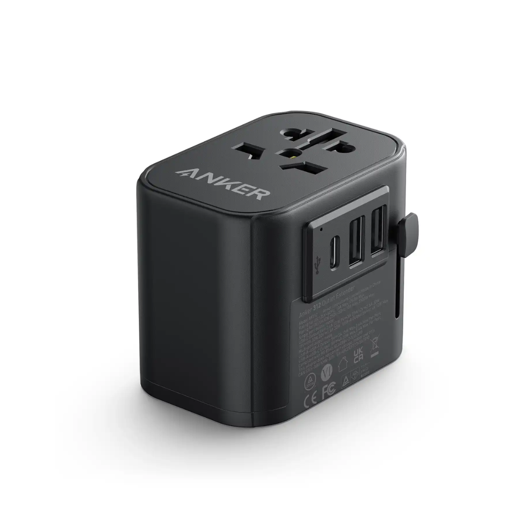 شاحن حائط 312 Outlet Extender بقوة (30واط) | أسود