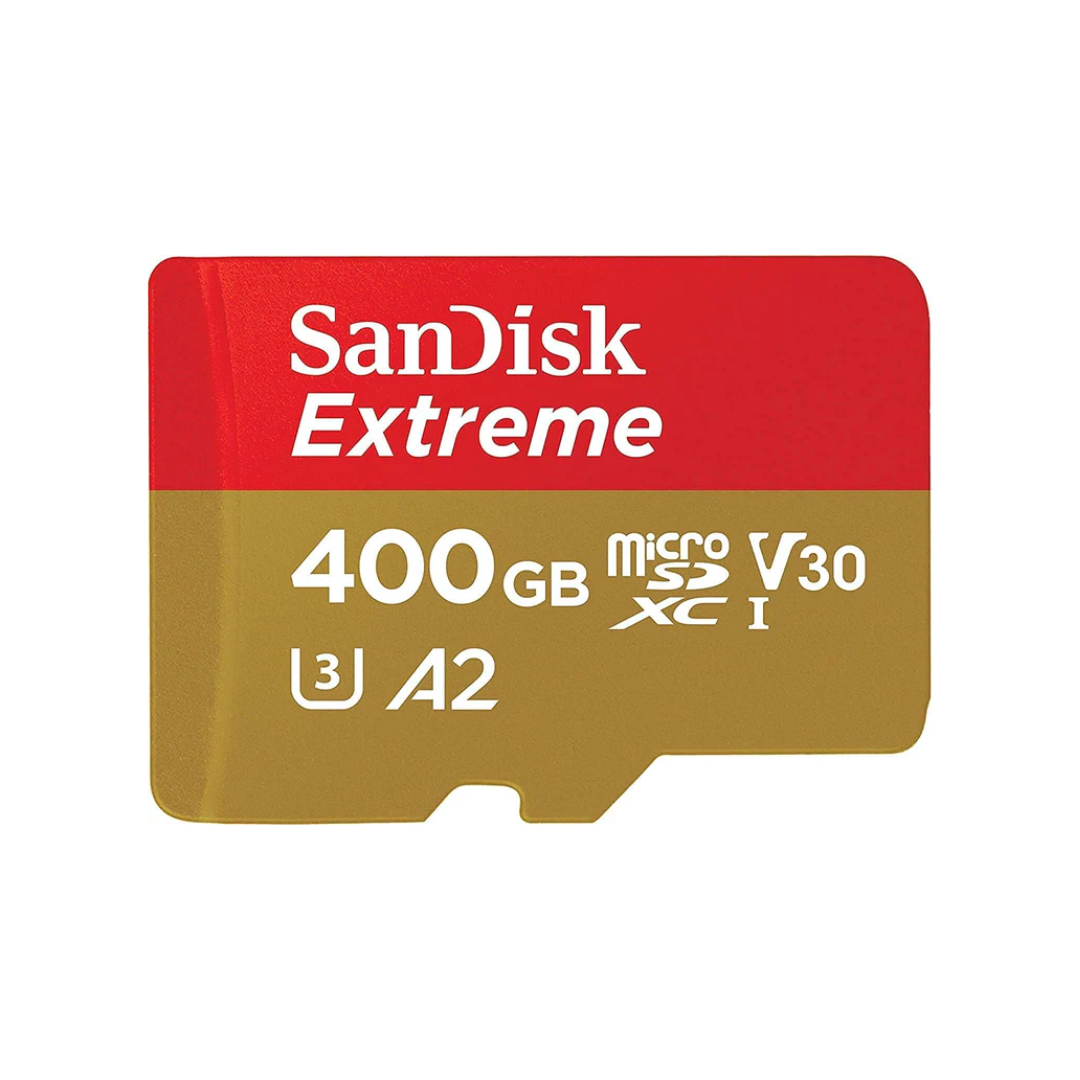 بطاقة ذاكرة SanDisk Extreme Micro SD سعة 400 جيجابايت بسرعة 160/90 ميجابايت/ثانية