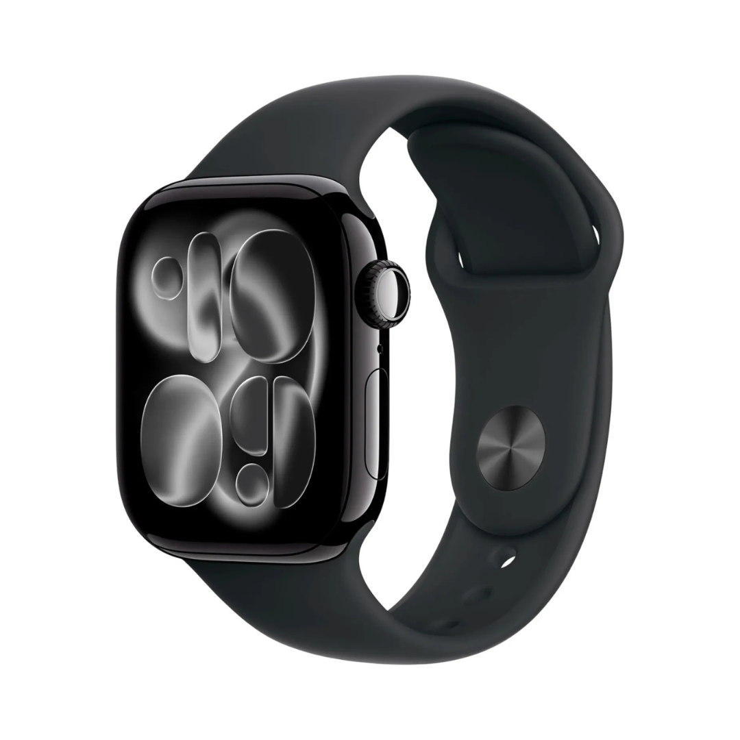 Apple Watch Series 11 GPS + Cellular 46mm Jet Black Aluminium Black Sport Band M/L