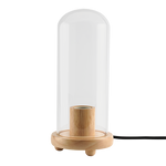 Momax Wooden Lamp Stand with Glass Cover Dome