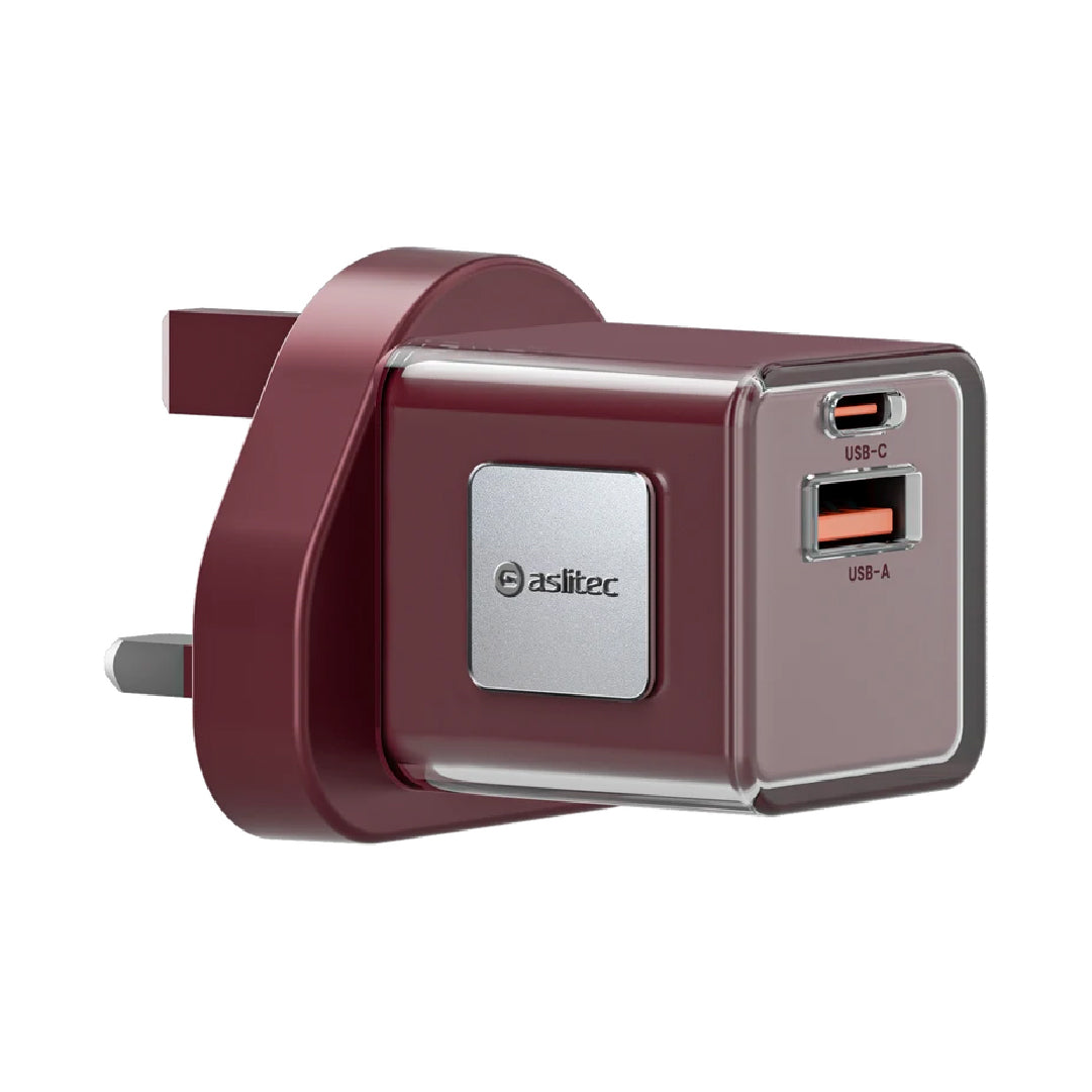 aslitec VoltiqueGaN 35W – Premium GaN Charger, Dual USB-A + USB-C Ports