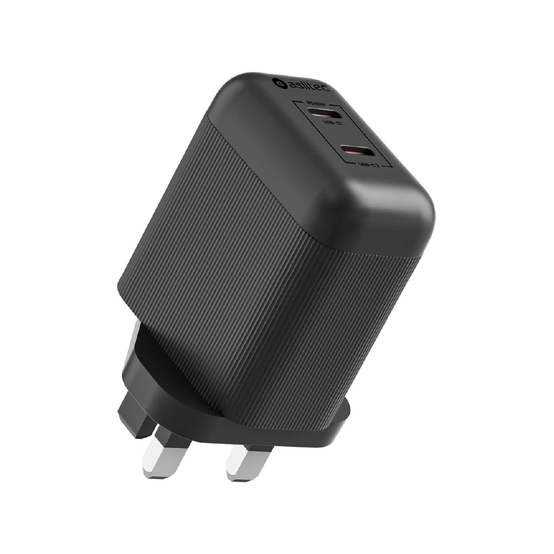 aslitec VexoraGaN 45W – Compact GaN Charger, Dual USB-C Ports