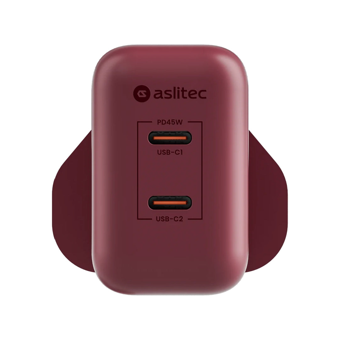 aslitec VexoraGaN 45W – Compact GaN Charger, Dual USB-C Ports